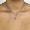 Thumbnail Image 4 of Shy Creation Diamond Cluster Necklace 3/4 ct tw Round 14K White Gold 18" SC22008046