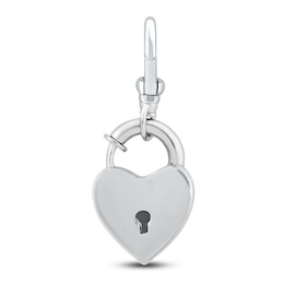 Charm'd by Lulu Frost Heart Padlock Charm 10K White Gold