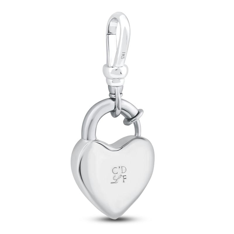 Main Image 2 of Charm'd by Lulu Frost Heart Padlock Charm 10K White Gold