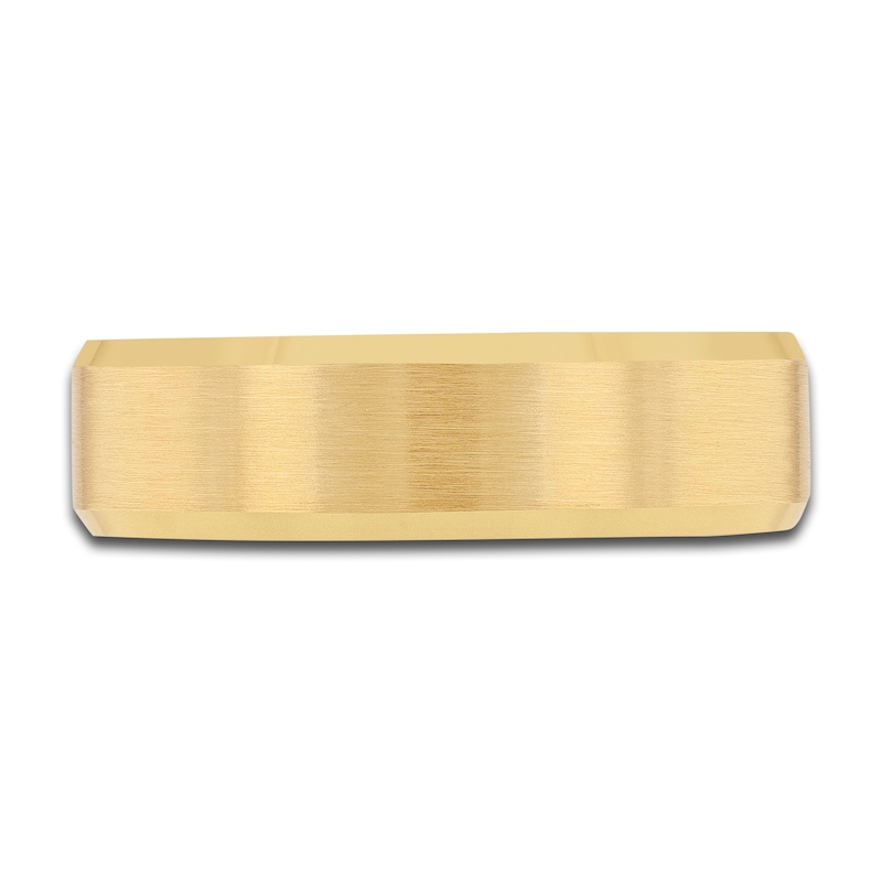 Main Image 3 of Men's Beveled Edge Wedding Band 14K Yellow Gold