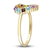 Thumbnail Image 1 of Natural Multi-Gemstone Heart Ring 10K Yellow Gold
