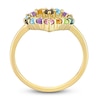 Thumbnail Image 2 of Natural Multi-Gemstone Heart Ring 10K Yellow Gold