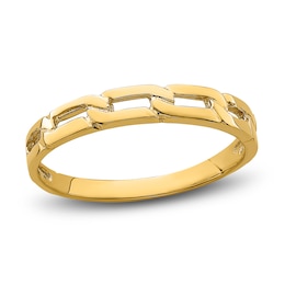 Chain Link Ring 14K Yellow Gold