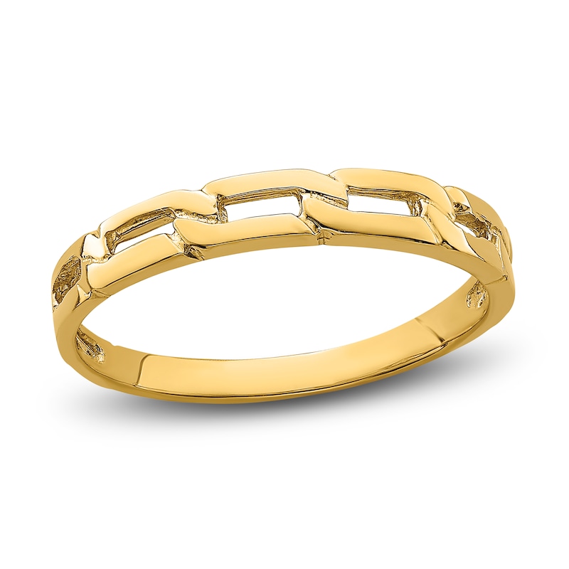 Main Image 1 of Chain Link Ring 14K Yellow Gold