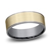 Thumbnail Image 1 of Men's Satin Wedding Band 14K Yellow Gold/Tantalum 7.5mm