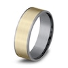 Thumbnail Image 1 of Men's Satin Wedding Band 14K Yellow Gold/Tantalum 7.5mm