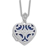 Thumbnail Image 0 of Heart Pendant Locket Necklace Diamond Accents 14K White Gold 18"