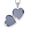 Thumbnail Image 3 of Heart Pendant Locket Necklace Diamond Accents 14K White Gold 18"