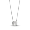 Thumbnail Image 2 of Lab-Grown Diamond Solitaire Necklace 3 ct tw Round 14K White Gold 19" (SI2/F)