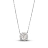 Thumbnail Image 2 of Lab-Created Diamond Solitaire Necklace 3 ct tw Round 14K White Gold 19" (SI2/F)