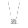 Thumbnail Image 3 of Lab-Grown Diamond Solitaire Necklace 3 ct tw Round 14K White Gold 19" (SI2/F)