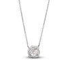 Thumbnail Image 2 of Lab-Created Diamond Solitaire Necklace 3 ct tw Round 14K White Gold 19" (SI2/F)