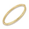 Thumbnail Image 2 of Italia D'Oro Diamond-Cut Twisted Bangle Bracelet 14K Yellow Gold