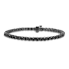 Thumbnail Image 0 of Men's Black Diamond Tennis Bracelet 7 ct tw Round 10K White Gold 8"