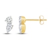 Thumbnail Image 3 of Diamond Earrings 1/2 ct tw Pear/Round 14K Yellow Gold
