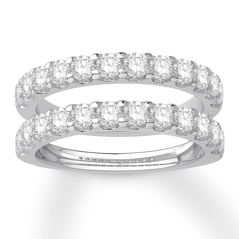 Main Image 1 of Diamond Anniversary Enhancer Band 1-1/2 ct tw Round 14K White Gold
