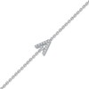 Thumbnail Image 2 of Diamond Initial A Bracelet 1/20 ct tw Round 14K White Gold 7"