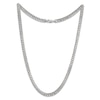 Thumbnail Image 0 of Solid Diamond-Cut Pave Curb Chain Necklace 14K White Gold 22" 6.0mm