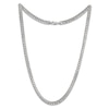 Thumbnail Image 1 of Solid Diamond-Cut Pave Curb Chain Necklace 14K White Gold 22" 6.0mm