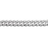 Thumbnail Image 2 of Solid Diamond-Cut Pave Curb Chain Necklace 14K White Gold 22" 6.0mm
