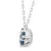 Thumbnail Image 2 of Montana Blue Natural Sapphire 3-Stone Necklace 14K White Gold 18"