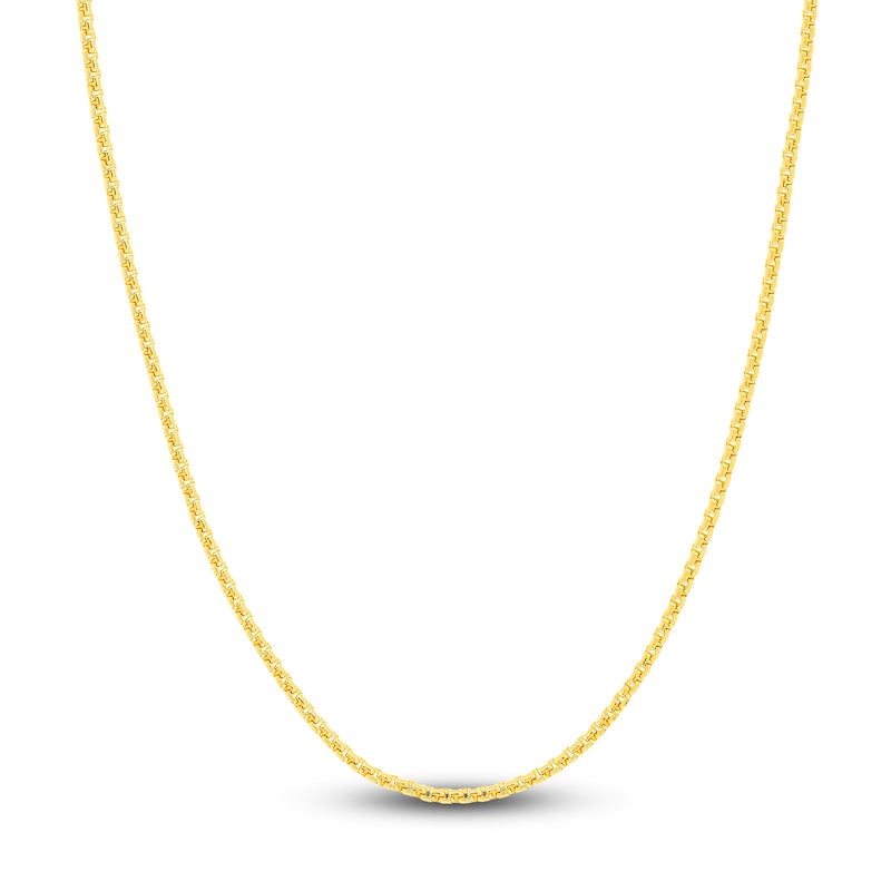 Main Image 1 of Solid Box Chain Necklace 18K Yellow Gold 24" 2.7mm