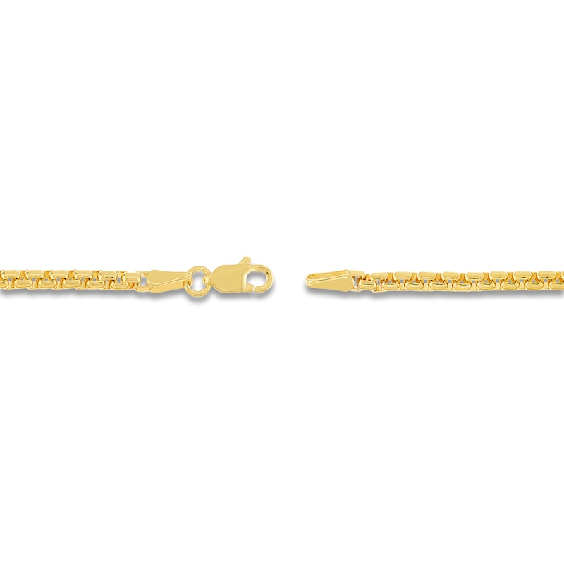 Main Image 3 of Solid Box Chain Necklace 18K Yellow Gold 24" 2.7mm