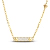 Thumbnail Image 1 of Crivelli Diamond Bar Necklace 5/8 ct tw Round 18K Yellow Gold 18"