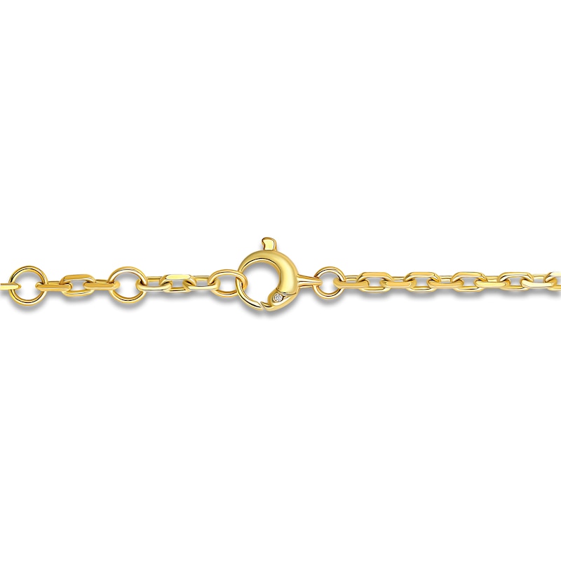 Crivelli Diamond Bar Necklace 5/8 ct tw Round 18K Yellow Gold 18"