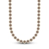 Thumbnail Image 1 of The New Fashioned Men's Bourbon-Colored & White Diamond Necklace 6 ct tw Round 10K Yellow Gold 22”