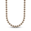 Thumbnail Image 0 of Bourbon-Colored Diamonds Men's White & Brown Diamond Necklace 6 ct tw Round 10K Yellow Gold 22"