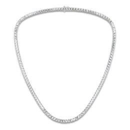 Emerald-Cut Lab-Created Diamond Tennis Necklace 26-1/2 ct tw 14K White Gold Emerald-Cut Lab-Created Diamond Tennis Necklace 26-1/2 ct tw 14K White Gold