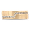 Thumbnail Image 3 of Diamond Angled Channel Wedding Band 1/5 ct tw 14K Yellow Gold 6mm