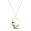 Thumbnail Image 1 of Natural Citrine, Smoky Quartz & Diamond Necklace 1/2 ct tw 10K Yellow Gold