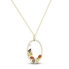 Thumbnail Image 2 of Natural Citrine, Smoky Quartz & Diamond Necklace 1/2 ct tw 10K Yellow Gold