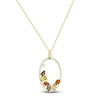 Thumbnail Image 1 of Natural Citrine, Smoky Quartz & Diamond Necklace 1/2 ct tw 10K Yellow Gold