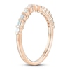 Thumbnail Image 2 of Round & Baguette-Cut Diamond Contour Anniversary Band 1/4 ct tw 14K Rose Gold
