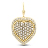 Thumbnail Image 1 of Charm'd by Lulu Frost Puffy Pavé Cultured Pearl Locket Charm 1 ct tw Diamonds 10K Yellow Gold