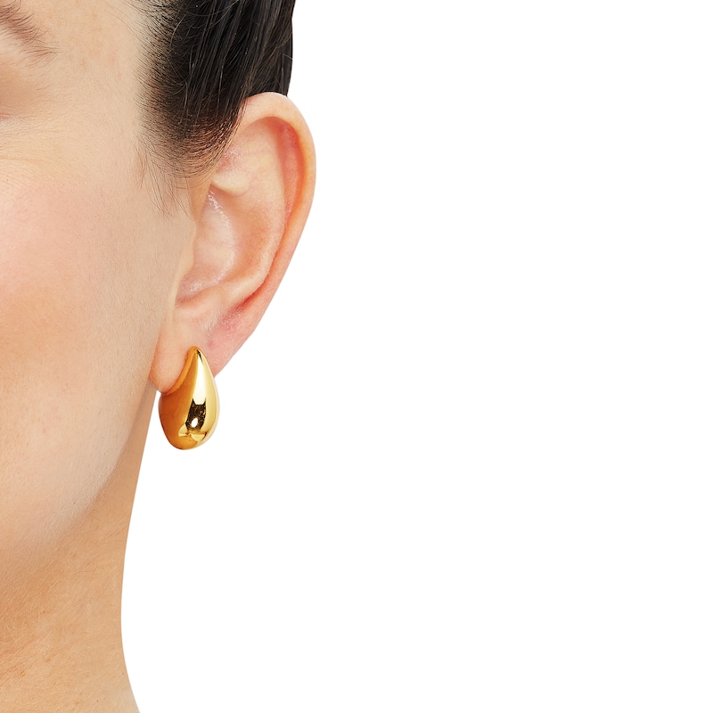 Main Image 4 of Teardrop Stud Earrings 14K Yellow Gold 30mm