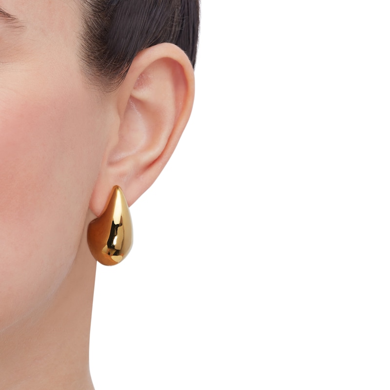 Main Image 5 of Teardrop Stud Earrings 14K Yellow Gold 30mm
