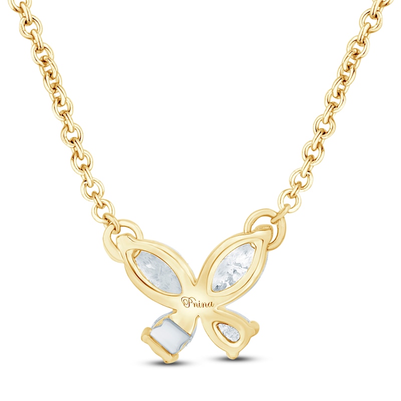Main Image 3 of Pnina Tornai Marquise & Pear-Shaped Diamond Butterfly Necklace 3/8 ct tw 14K Yellow Gold