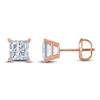 Thumbnail Image 1 of Princess-Cut Lab-Grown Diamond Solitaire Stud Earrings 1 ct tw 14K Rose Gold (F/SI2)