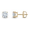 Thumbnail Image 1 of Certified Round-Cut Diamond Solitaire Stud Earrings 4 ct tw 14K Yellow Gold (I/I1)