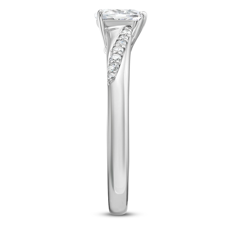 Main Image 3 of Pear-Shaped Diamond Engagement Ring 5/8 ct tw 14K White Gold