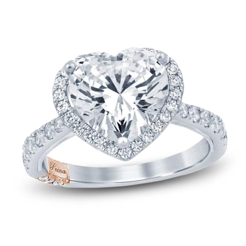 Main Image 1 of Pnina Tornai Lab-Grown Diamond Heart-Shaped Engagement Ring 3-5/8 ct tw 14K White Gold