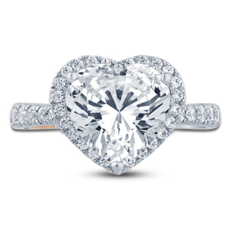 Pnina Tornai Lab-Created Diamond Heart-Shaped Engagement Ring 3-5/8 ct tw 14K White Gold