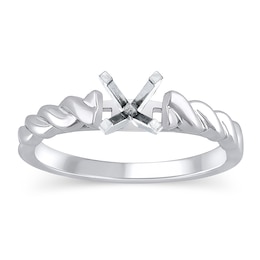 Twist Engagement Ring Setting 14K White Gold