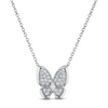 Thumbnail Image 1 of Diamond Pavé Butterfly Necklace 1/4 ct tw Sterling Silver 18"