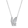 Thumbnail Image 2 of Diamond Pavé Butterfly Necklace 1/4 ct tw Sterling Silver 18"