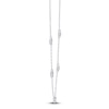 Thumbnail Image 2 of Shy Creation Baguette-Cut Diamond Station Necklace 1/4 ct tw 14K White Gold 18" SC55025241